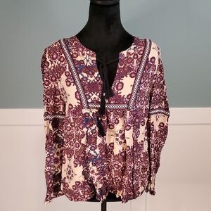 Daniel Rainn Floral Boho Top L